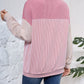 Lovelet Color Block Round Neck Long Sleeve Sweatshirt