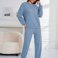 Dropped Shoulder Long Sleeve Hoodie and Pants Set