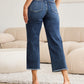 RFM Full Size Tummy Control High Waist Raw Hem Jeans