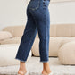 RFM Full Size Tummy Control High Waist Raw Hem Jeans