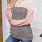 Lovelet Color Block Round Neck Long Sleeve Sweatshirt