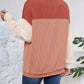 Lovelet Color Block Round Neck Long Sleeve Sweatshirt