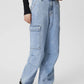 Mid-Rise Waist Jeans with Pockets