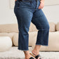 RFM Full Size Tummy Control High Waist Raw Hem Jeans