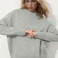 Basic Bae Round Neck Dropped Shoulder Long Sleeve Sweater