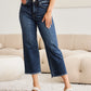 RFM Full Size Tummy Control High Waist Raw Hem Jeans