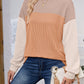 Lovelet Color Block Round Neck Long Sleeve Sweatshirt