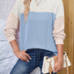 Lovelet Color Block Round Neck Long Sleeve Sweatshirt