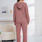 Dropped Shoulder Long Sleeve Hoodie and Pants Set