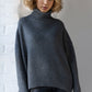 Basic Bae Turtleneck Dropped Shoulder Long Sleeve Sweater