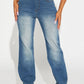 Pocketed Buttoned Straight Jeans