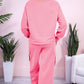 Full Size Round Neck Long Sleeve Top and Drawstring Pants Set