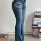 Mid Rise Bootcut Jeans with Pockets