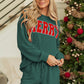 MERRY Round Neck Long Sleeve Top and Shorts Lounge Set