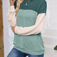 Lovelet Color Block Round Neck Long Sleeve Sweatshirt