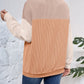 Lovelet Color Block Round Neck Long Sleeve Sweatshirt