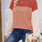 Lovelet Color Block Round Neck Long Sleeve Sweatshirt