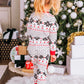 Snowflake Pattern Top and Pants Set