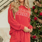 MERRY Round Neck Long Sleeve Top and Shorts Lounge Set