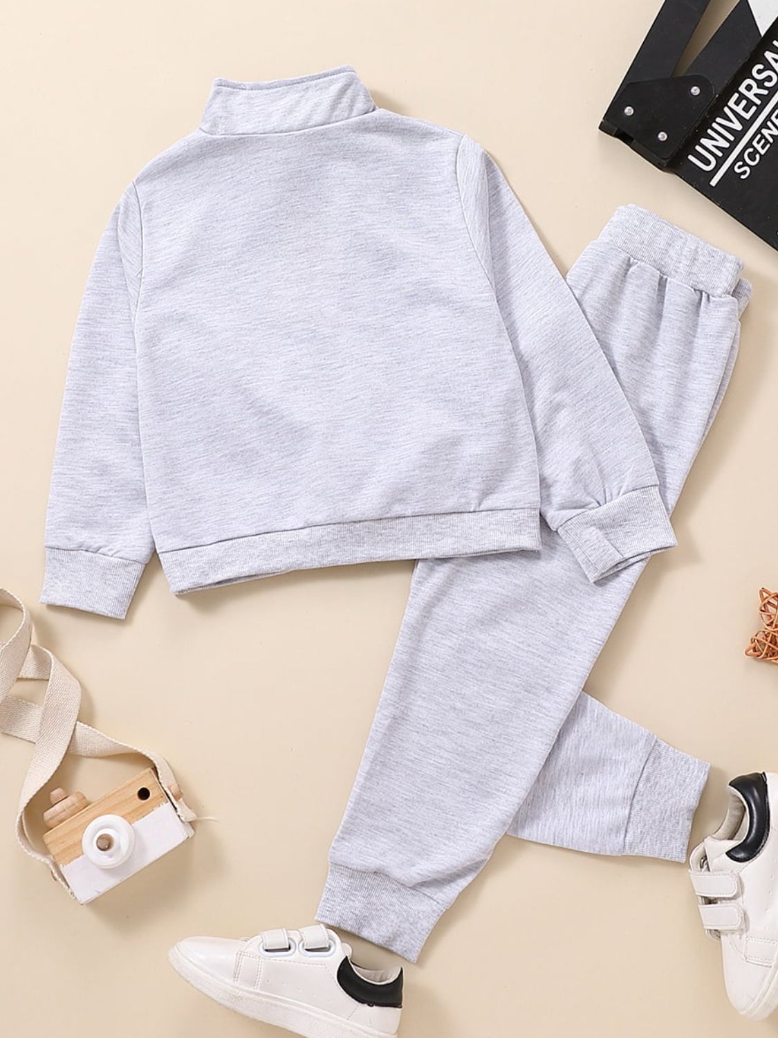 Kids SMILE Half Zip Sweatshirt and Joggers Set